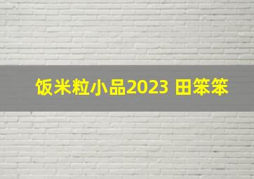 饭米粒小品2023 田笨笨